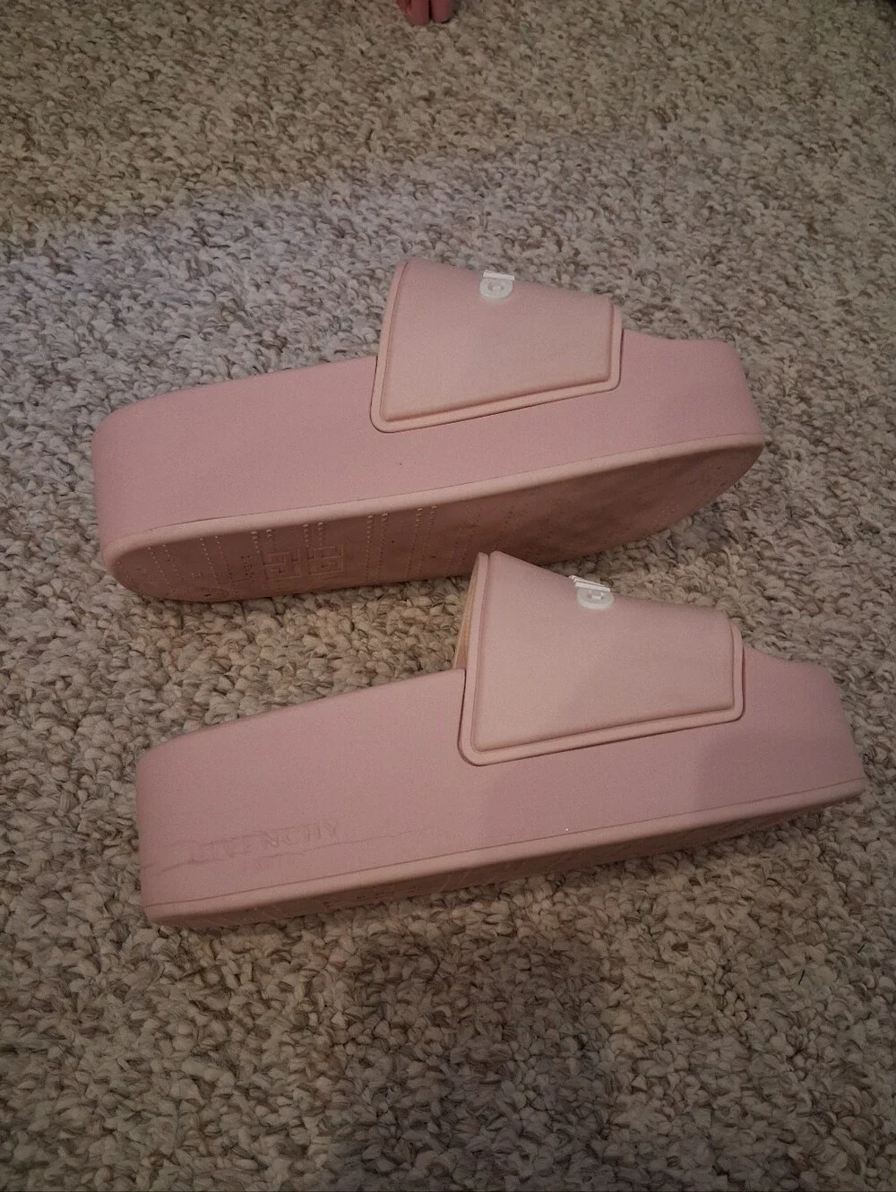 Givenchy Pink Platform Slide Sandals